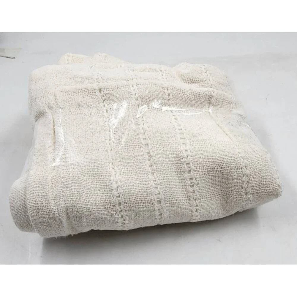 Lauren Ralph Lauren Wells Sham European Cream Hidden Zip Closure Bottom Back